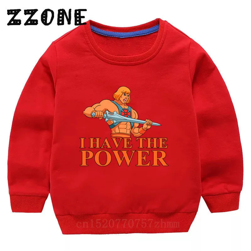 Children's Hoodies Kids Masters of The Universe He-Man Funny Sweatshirts Baby Pullover Tops Girls Boys Autumn Clothes,KYT5258
