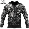 Fenrir Wolf And Dragon Tattoo 3D Printed Men Hoodies Sweatshirt Unisex Streetwear Zipper Pullover Casual Jacket Tracksuit KJ0197