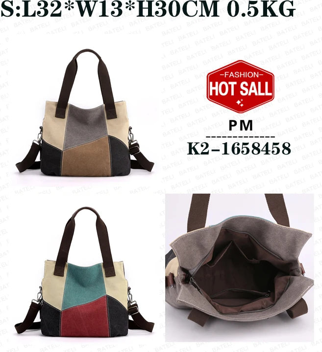 2023 New March L Arge Capacity Soild Style Canvas Single Shoulder Tote Bag Fashion and High Quality