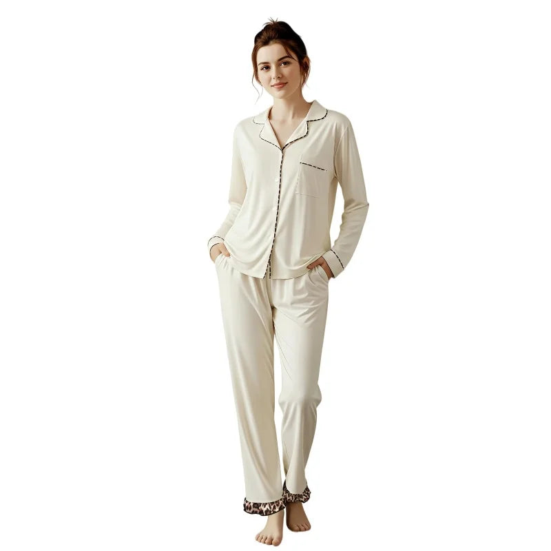 Free Shipping Two Piece Plus Size Sleepwear Pyjamas Pjs Set Shirts and Pants Pajamas Set Women