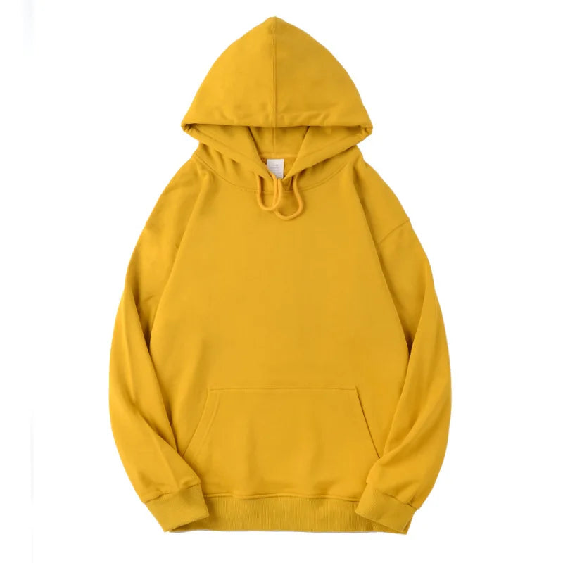 Men's Pullover Bulk Oversized Hoodies Silk Lined Plane Blank  Hoodie