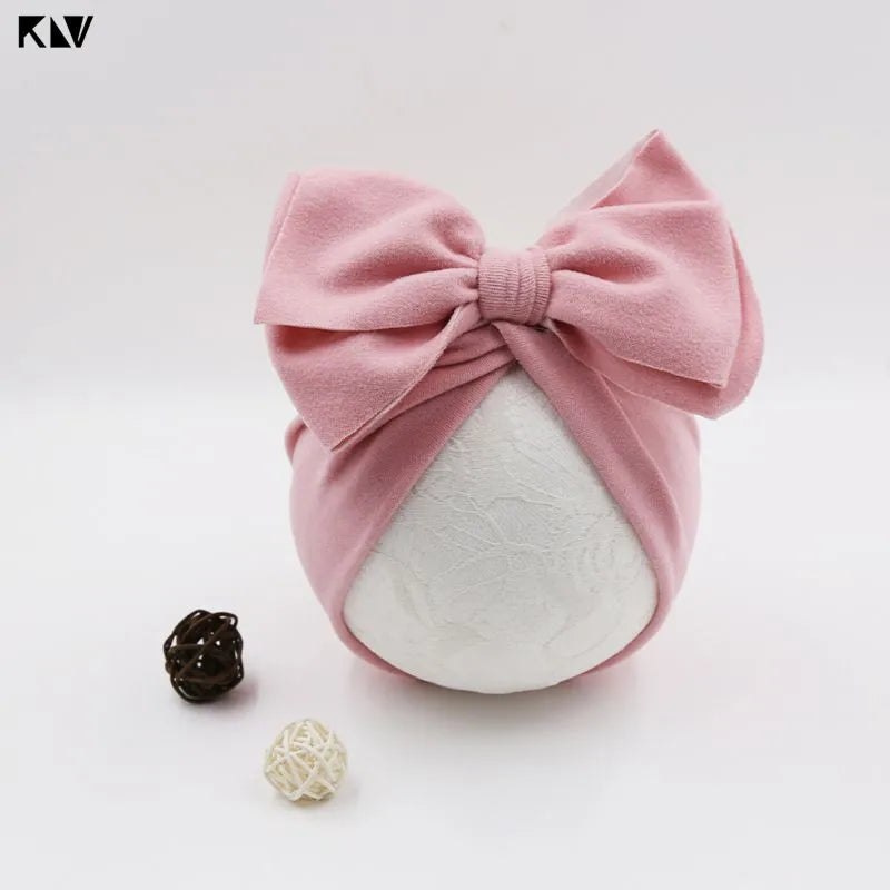 Baby Hat Girls Bows Turban Hats Infant Photography Props Cotton Kids Beanie Baby Cap Accessories Children Hats Newborns Bonnet
