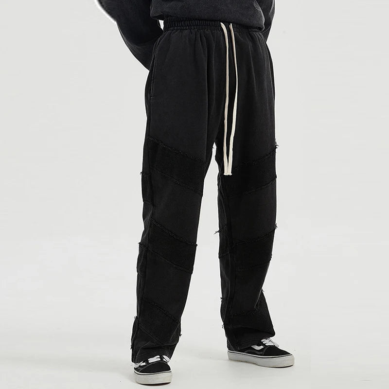New Product Loose Casual Oversize 100 Cotton Wide Leg Circumference Pants Gym Men Trousers New Design Men Trousers