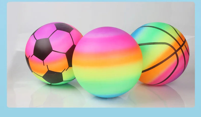 Factory Direct 15cm Rainbow Soccer Balls 6inch Rainbow Grass Balls Children's Pat Pat Playground Balls Promotional Sports Toys