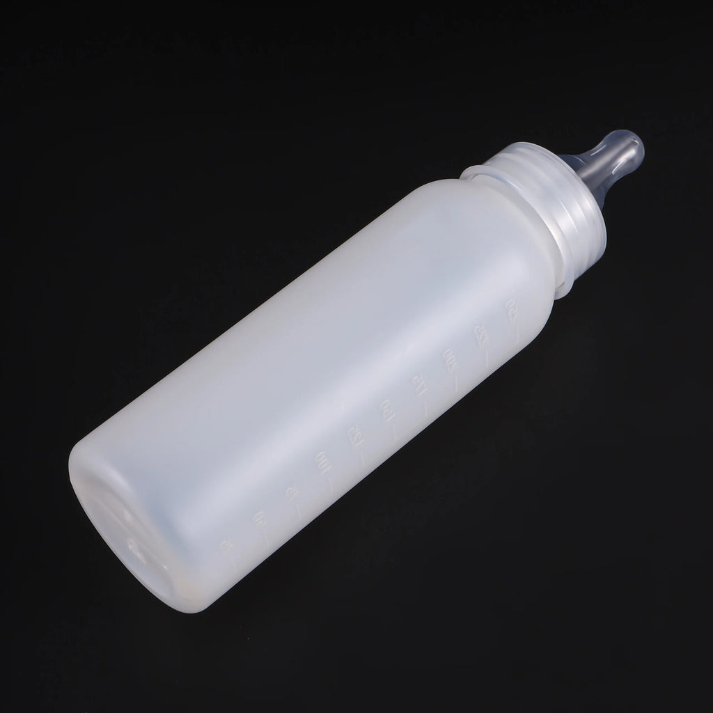 250ml Pet Feeding Bottle Veterinary Piglet Lamb Feeding Bottle Puppy Feeding Bottle Silicone Pacifier Food Grade Material 1 Pc