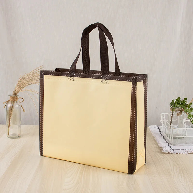 Manufacturer Wholesale Fashion Customizable Fabric Non Woven Heavy Duty Reusable Eco-Friendly Screen Printing Shopping Bag