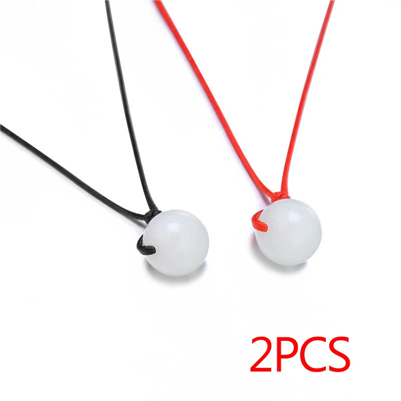 Bracelet for Women Glowing Gem Charm Jewelry Leather Rope Pendant Hollow Luminous Stone Pendant Necklace Gifts