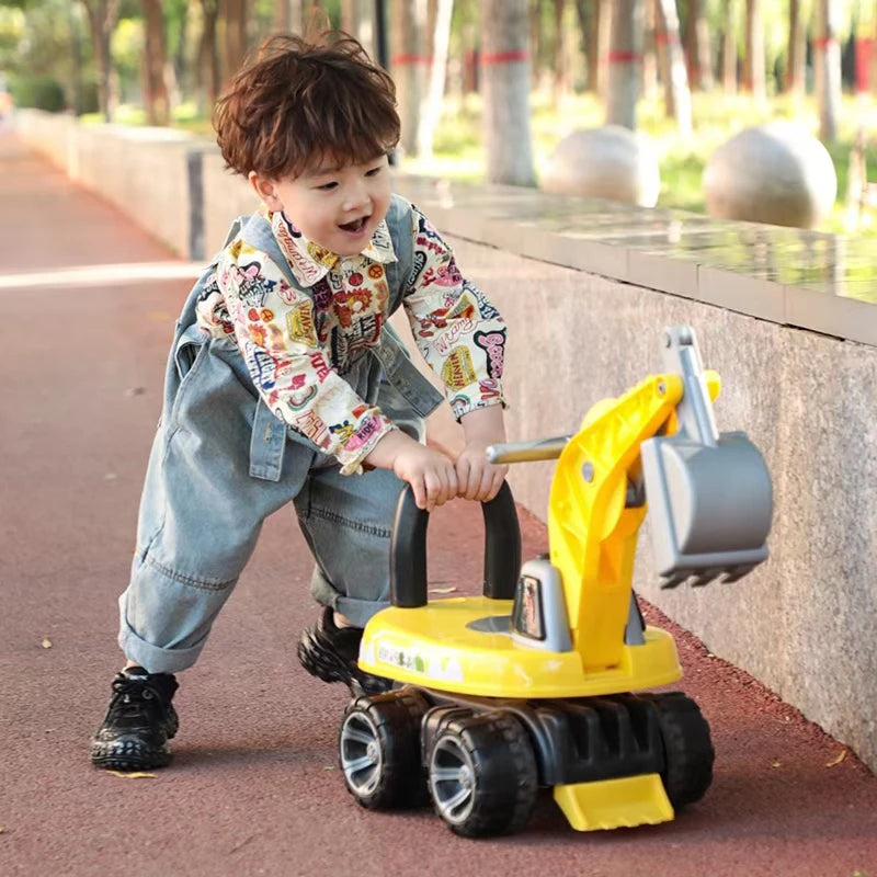 CHILDREN KIDS RODE ON EXCAVATOR CAR FOOT TO FLOOR RIDE ON SCOOTER  1188A
