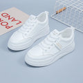 Comfortable PU Leather Tennis Shoes Low Top Lace Casual Sneakers Mesh White Flat Sneakers for Summer