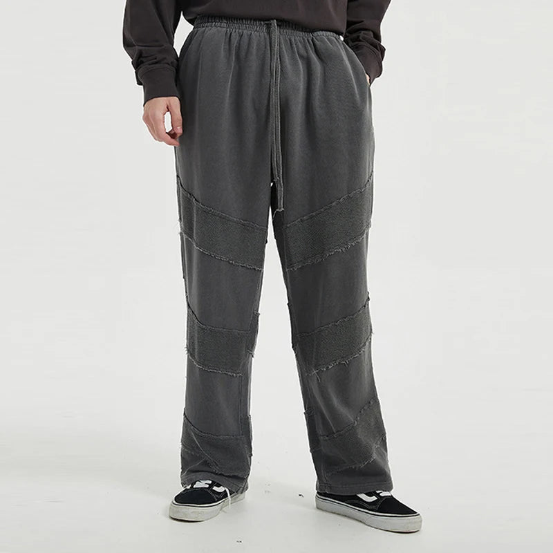 New Product Loose Casual Oversize 100 Cotton Wide Leg Circumference Pants Gym Men Trousers New Design Men Trousers