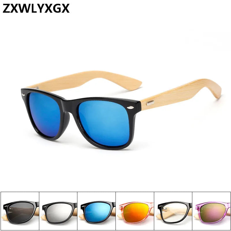 Sunglasses Men Brand Designer Travel Goggles Sun Glasses Vintage Wooden Leg Eyeglasses Fashion Sunglasses Women Male Female