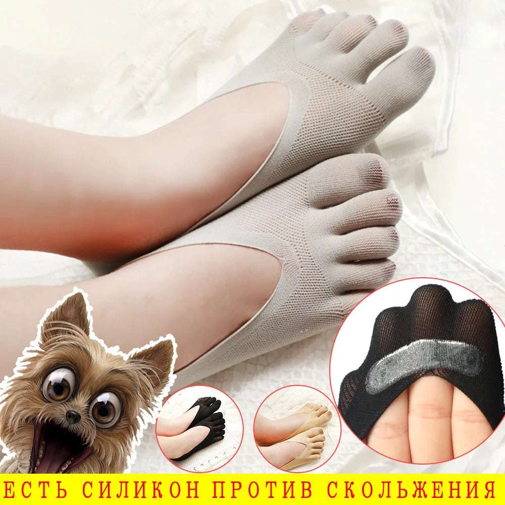 Socks women's Short Socks Ladies Invisible Lace White Socks With Fingers Female Transparent Sock Girls  tt018 1pair=2pcs