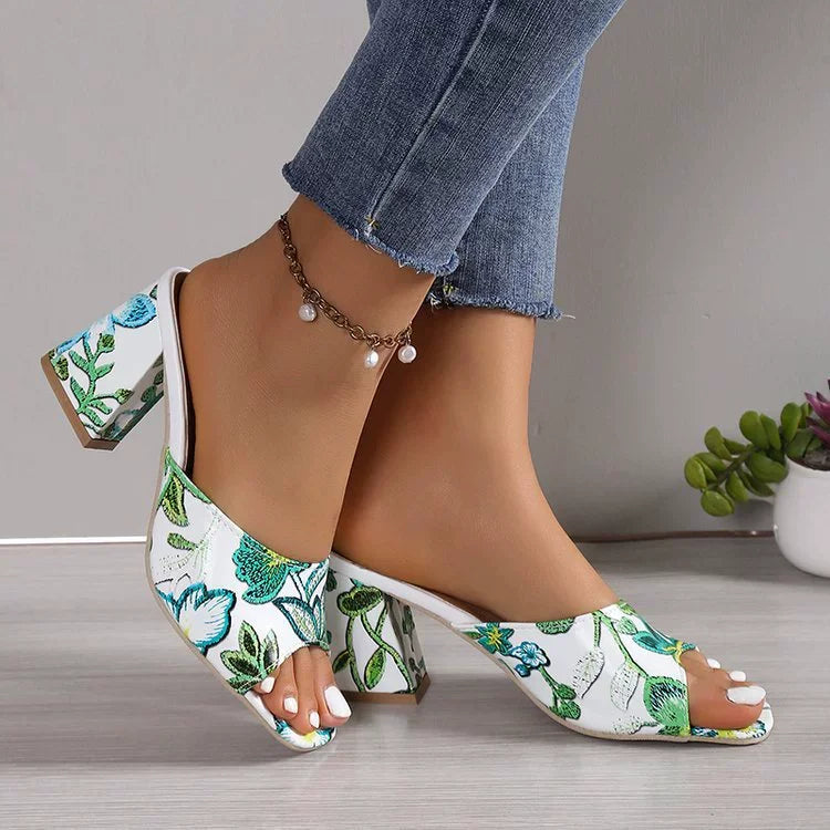 Big Size Thick Soled Sandals for Women's New Year High Heels Fish Mouth Women's  Soft Leather Height Increasing Sponge Shoes