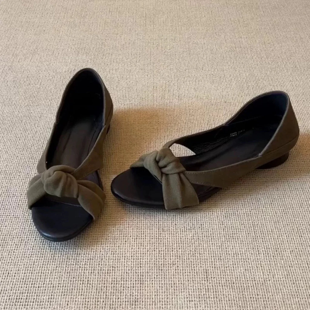 Fashion New Cross Strap Open Toe Block Heel Sandals Women Casual Retro Minimalist All Match Shallow Mouth Back Cover Shoes