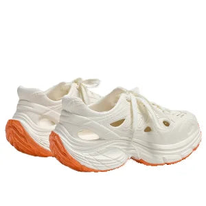 Men Breathable Slip-On Platform Sneakers Chunky Outdoor & Slip Resistant Climbing Boot Summer