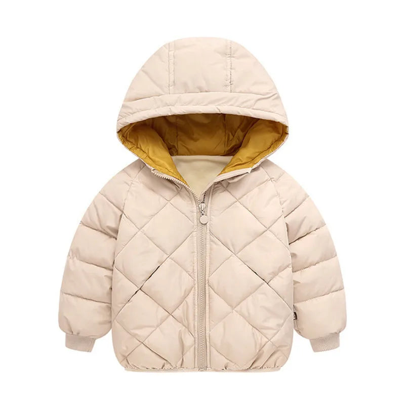 2025 Boys Jackets Children Hooded Outerwear Girls Warm Jacket Children Clothing Baby Outerwear Fashion Kids Zipper Coat Jacket
