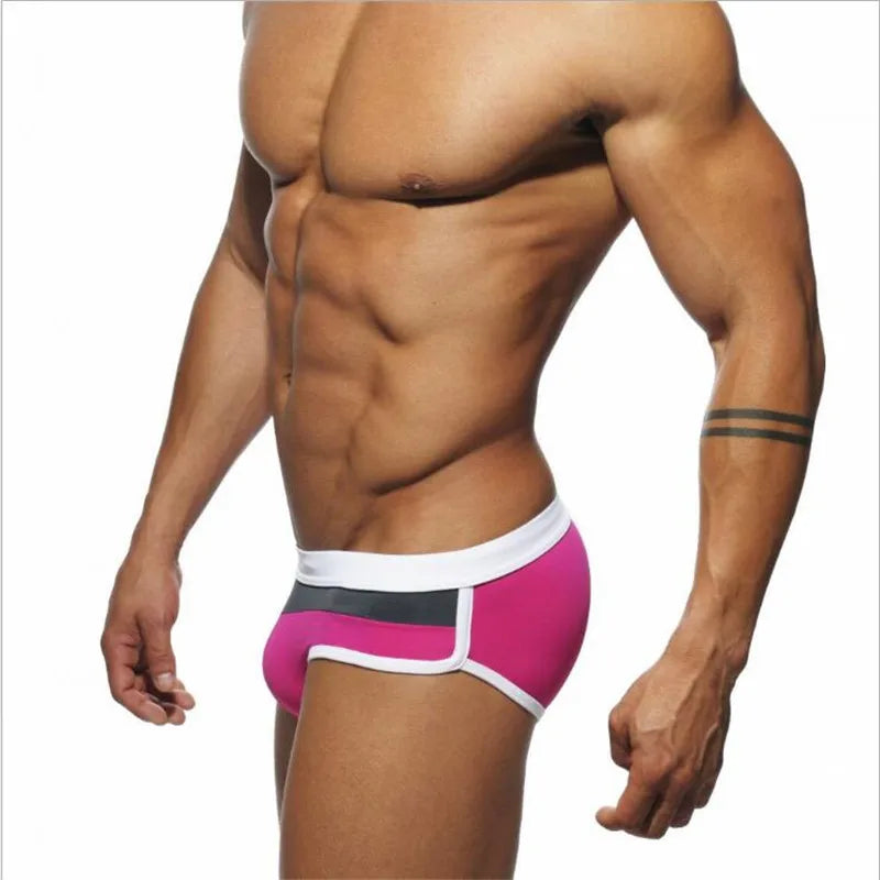 Swimwear Men Brief With Push Pad Sexy Swimsuit Waterproof Swimming Trunks For Bathing Swim Shorts Sunga Hot Sport Homme Swim
