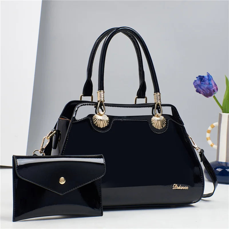 New Arrival Large Capacity Women's PU Casual Tote Bag Cross Body Style with Zipper Closure Lady's Handbag