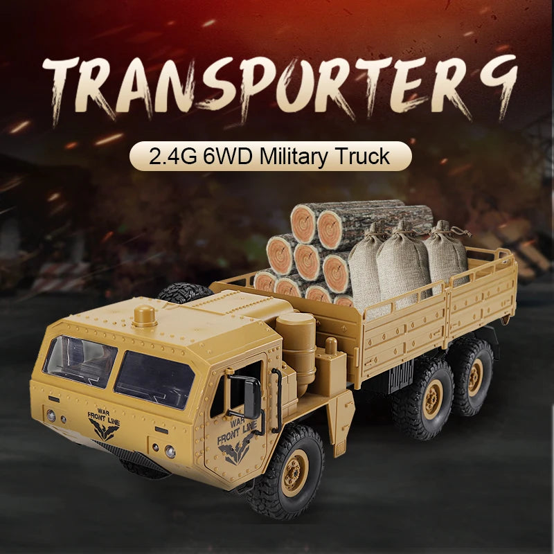 JJRC Q75 RC Crawler 1:16 2.4G RC Car 6Wd Army RC Truck Model Truck Remote Control Car for Birthday Gifts