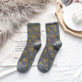 Classical Women's Socks Flowers Dress Socks Girl's Famale Cute Sock Spring And Autumn Socks Women Fashion Cute Socks 1pair ws203