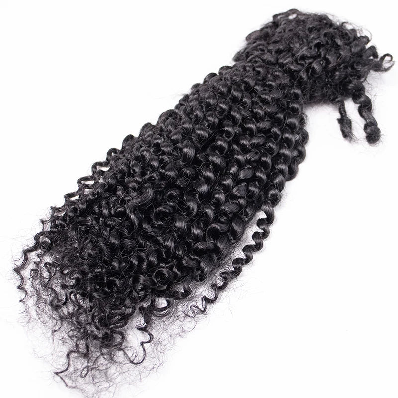 Jiffy Afro Kinky Human Hair Bulk for Braiding Micro Twist Hair Locs Extensions Natural Black Human Hair Cheveux Humains