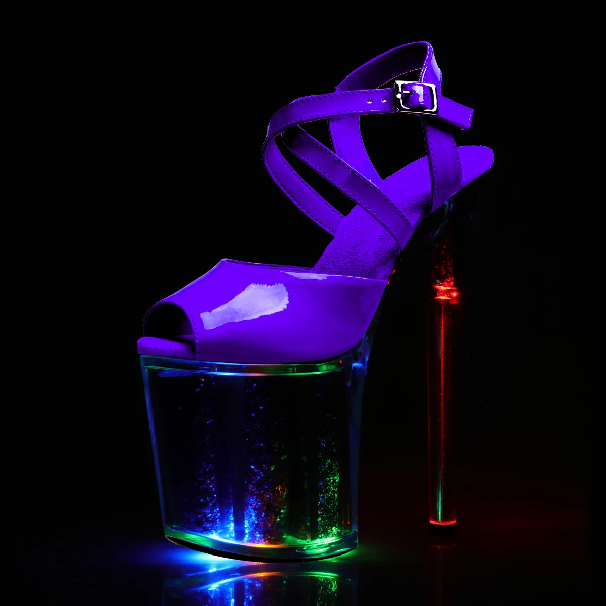 Catwalk 20cm Flash Shallow Peep Toe Nightclub Pole Dance Shoes Platform Sandals Women's Thin Heels Stripper Exotic Dancer Models