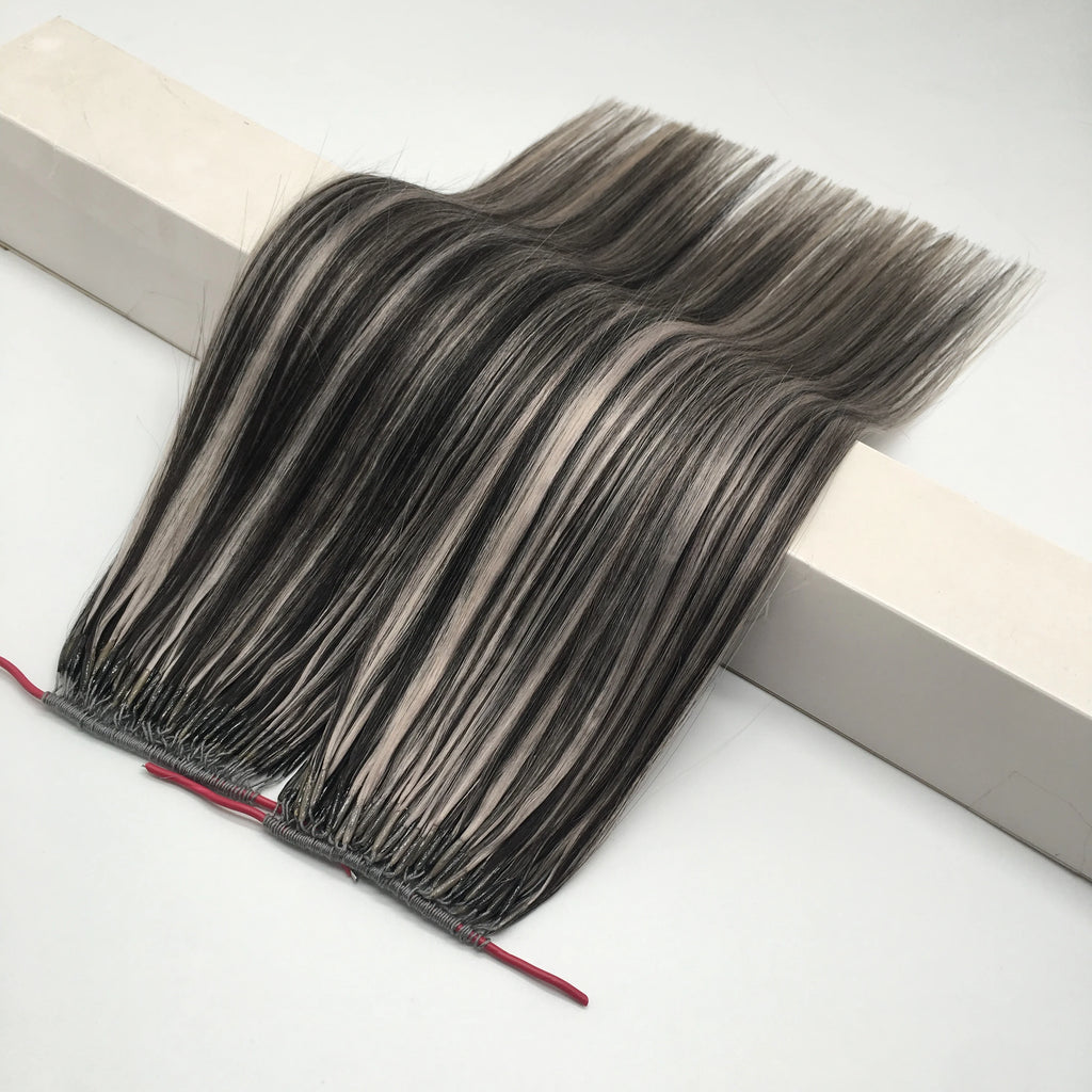 Wholesale Keratin Tip Hair  Suppliers Korea Popular Cotton String Twins Tip Hair Extensions Hot Sale in Korea