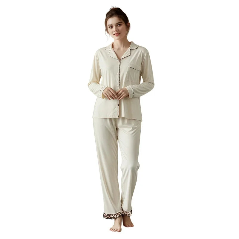 Free Shipping Two Piece Plus Size Sleepwear Pyjamas Pjs Set Shirts and Pants Pajamas Set Women
