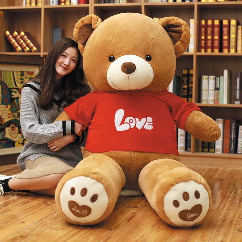 Genuine Customized Hoodies Bear Plush Toy Ribbon Teddy Bear Doll Cuddle Bear Dolls Girl Gift Shop Wholesale