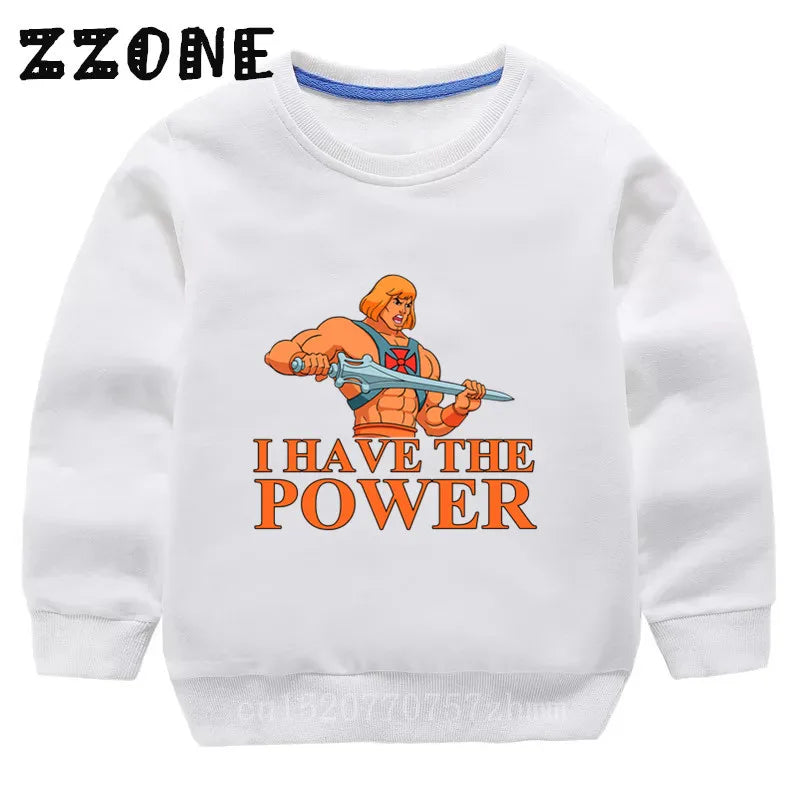 Children's Hoodies Kids Masters of The Universe He-Man Funny Sweatshirts Baby Pullover Tops Girls Boys Autumn Clothes,KYT5258