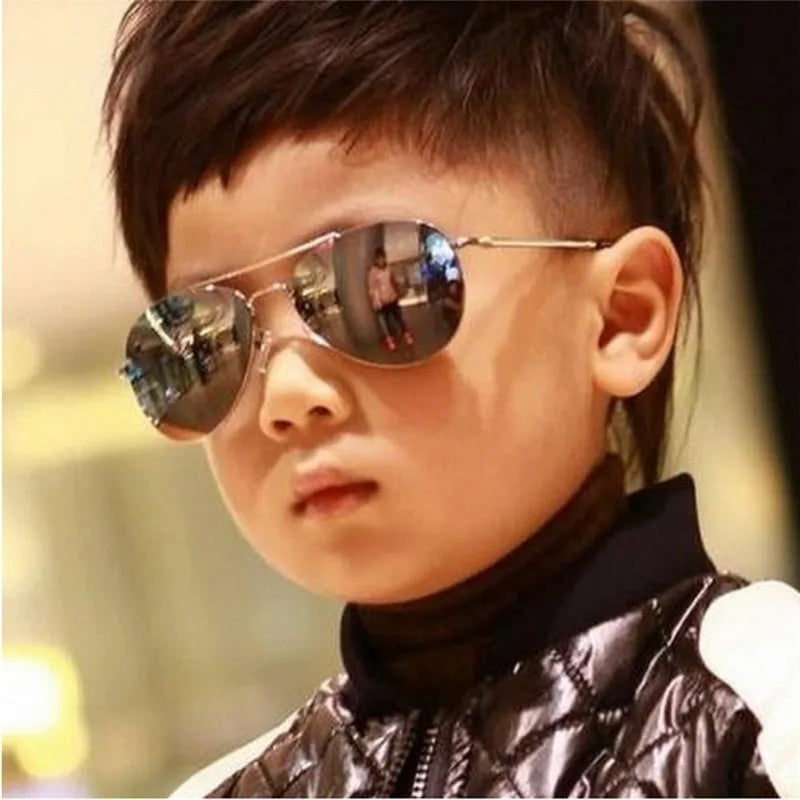 Sunglasses new fashion baby kids boy girl Pilot sunglasses metal frame goggles glasses for kids children sun glasses