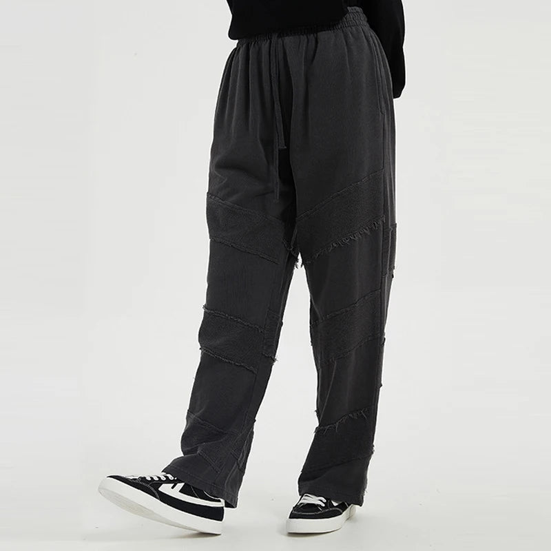 New Product Loose Casual Oversize 100 Cotton Wide Leg Circumference Pants Gym Men Trousers New Design Men Trousers
