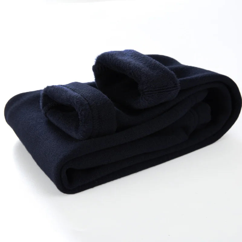 Kids Boys Pants Autumn Winter Thicked Warm Girls Leggings Solid Color Children's Pant