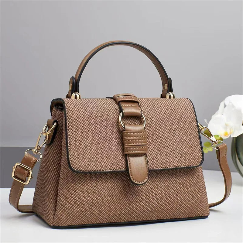 2025 Korean Style Ladies Fashion Large Capacity Women's Bag Solid Color Multifunctional Durable Foldable Zipper Chains