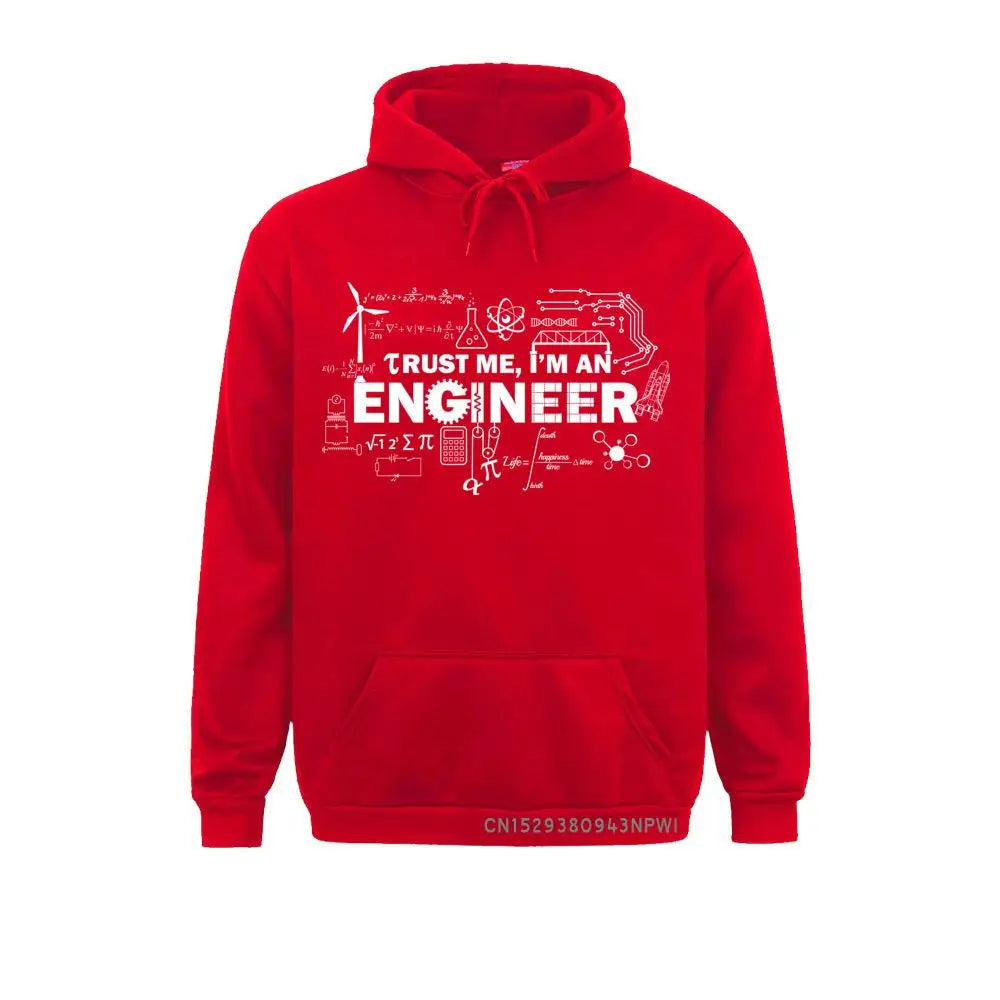 Father Day Hoodie Men Trust Me I Am An Engineer Sportswear Geek Male Hoody Letter Math Equation Print Custom Students Fun