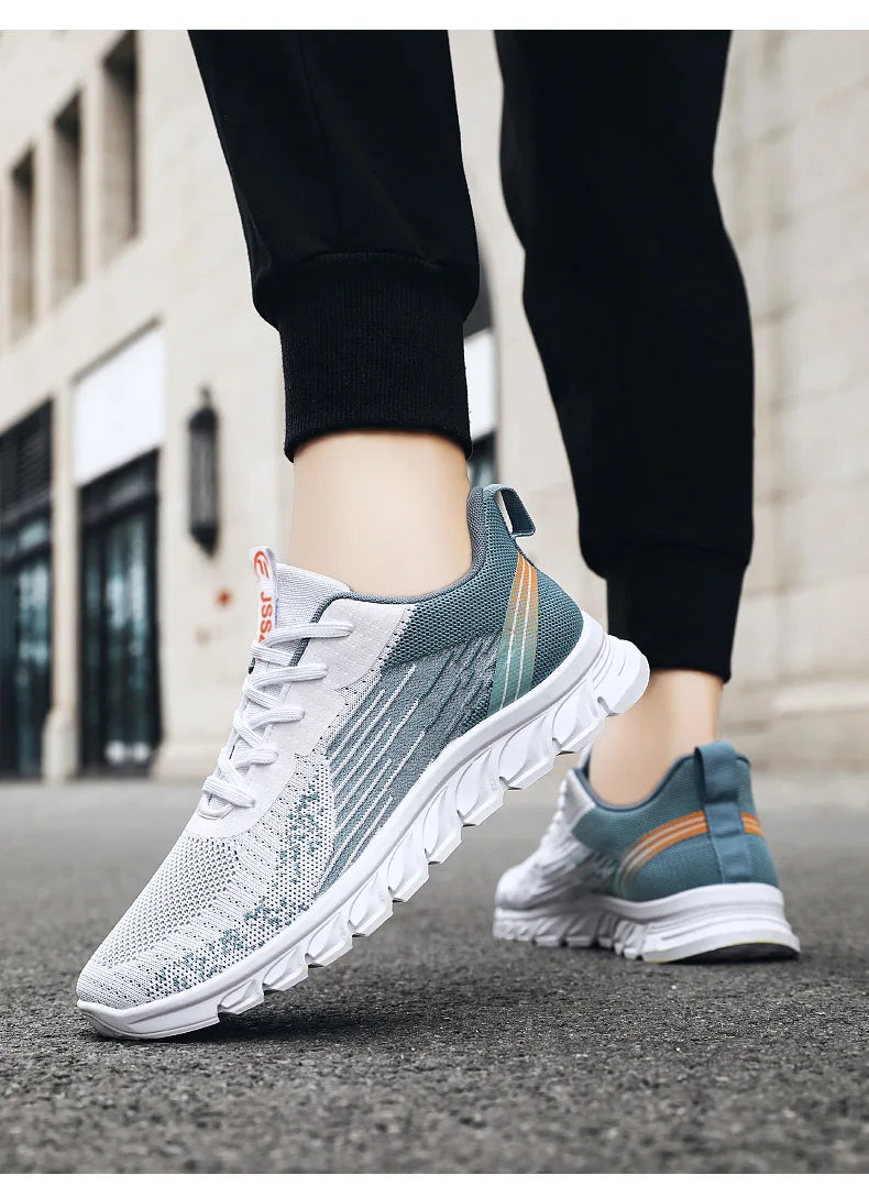High Quality Breathable Net Shoes Durable Mens Sneakers Lace-up Running Shoes Fashion Shoes Man Shoes Cool Casual Zapatos New