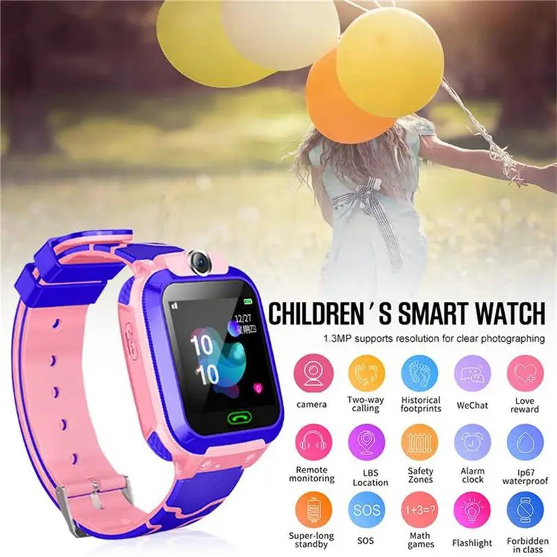 Q12 Children Kids Smart Watch SOS Phone Call Location Tracker Anti-Lost Camera Touch Screen Waterproof Student Wristwatch 828