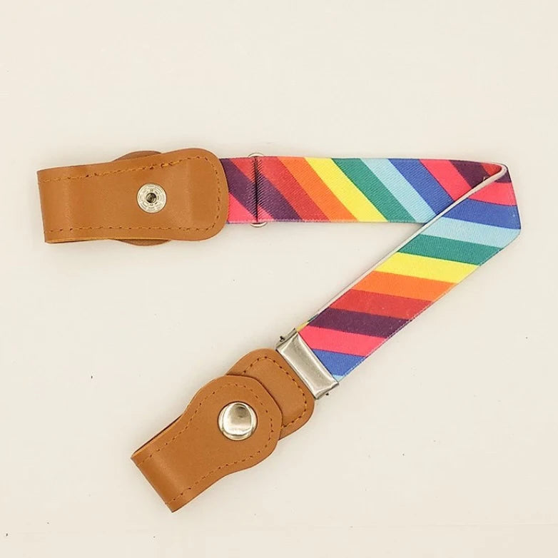 New Kids Buckle-Free Elastic Belt Waist No Buckle Stretch Belts Toddlers Adjustable Boys and Girl`s Belts for Jeans