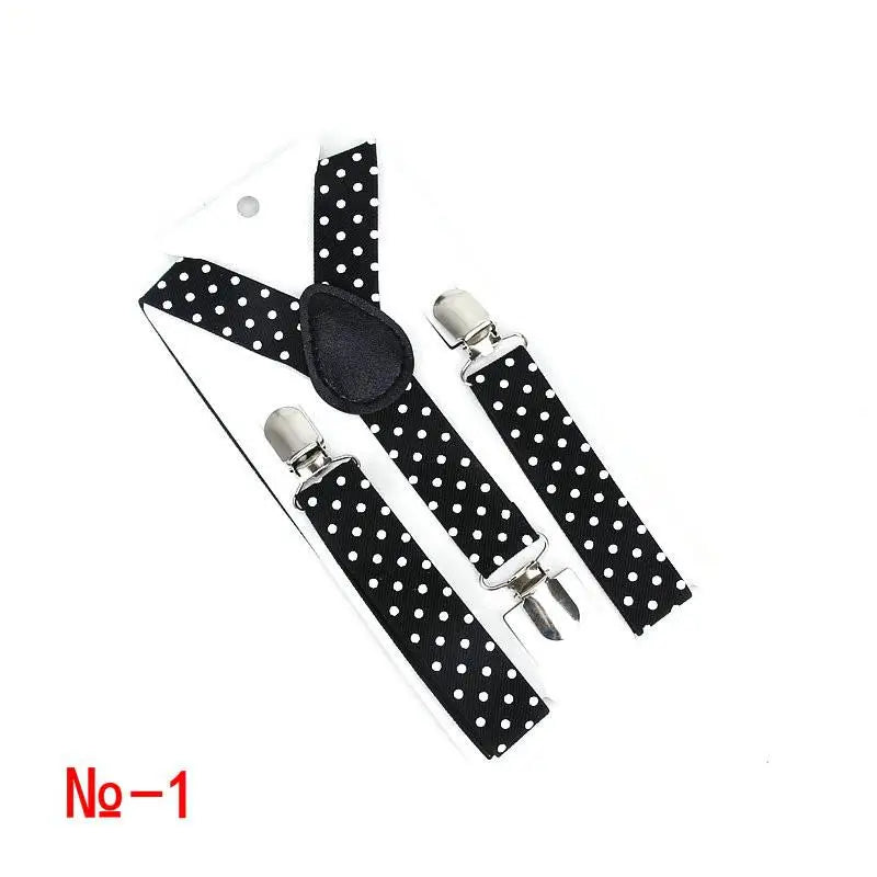 Fashion Polka Dot Colorful Children Belt Baby Boys Girls Suspenders Clip-on Y-Shape Braces Elastic Kids Adjustable 3 Clips Belts