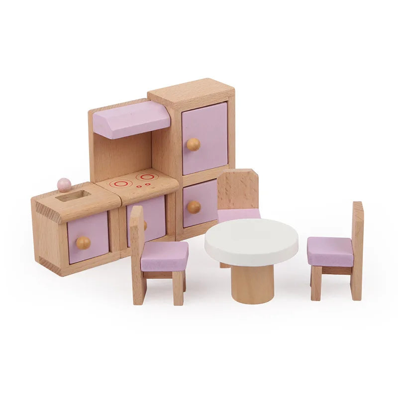 Pink Small Furniture Kitchen Puzzle Toys