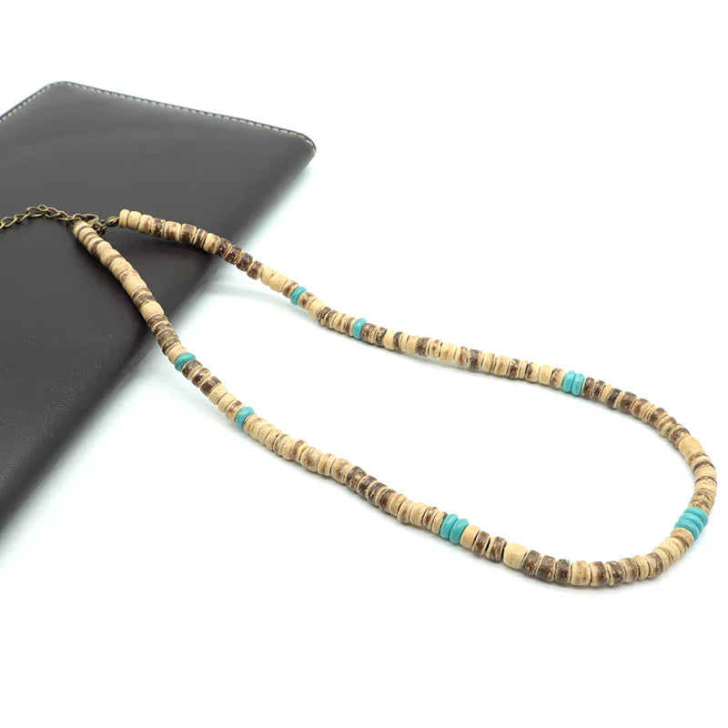 Men Necklace 100% Natural Wooden Collar Homme 18Inch Choker Colliers Hombre Yoga Meditation Jewelry Male Accessories Vintage