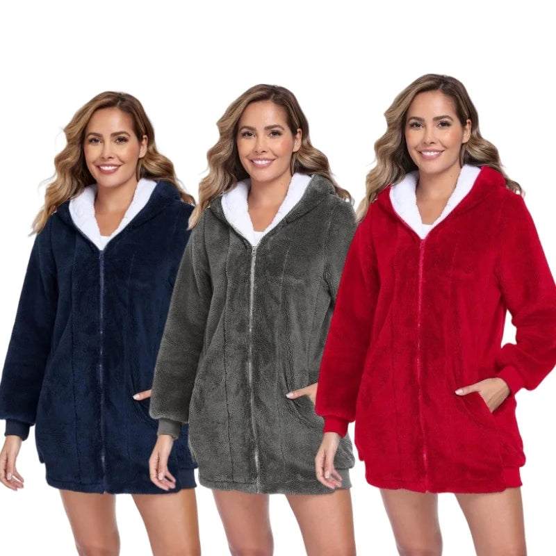 Free Shipping Athletic Zip up Hoodie Heavy Zip up Hoodie Long Zip up Hoodie Red Women