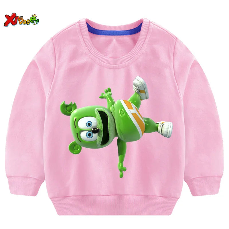 Gummy Bear kids hoodies sweatshirts I LOVE YOU t shirt Fashion Personality Casual T Shirt children boys girls T-shirt sweatshirt