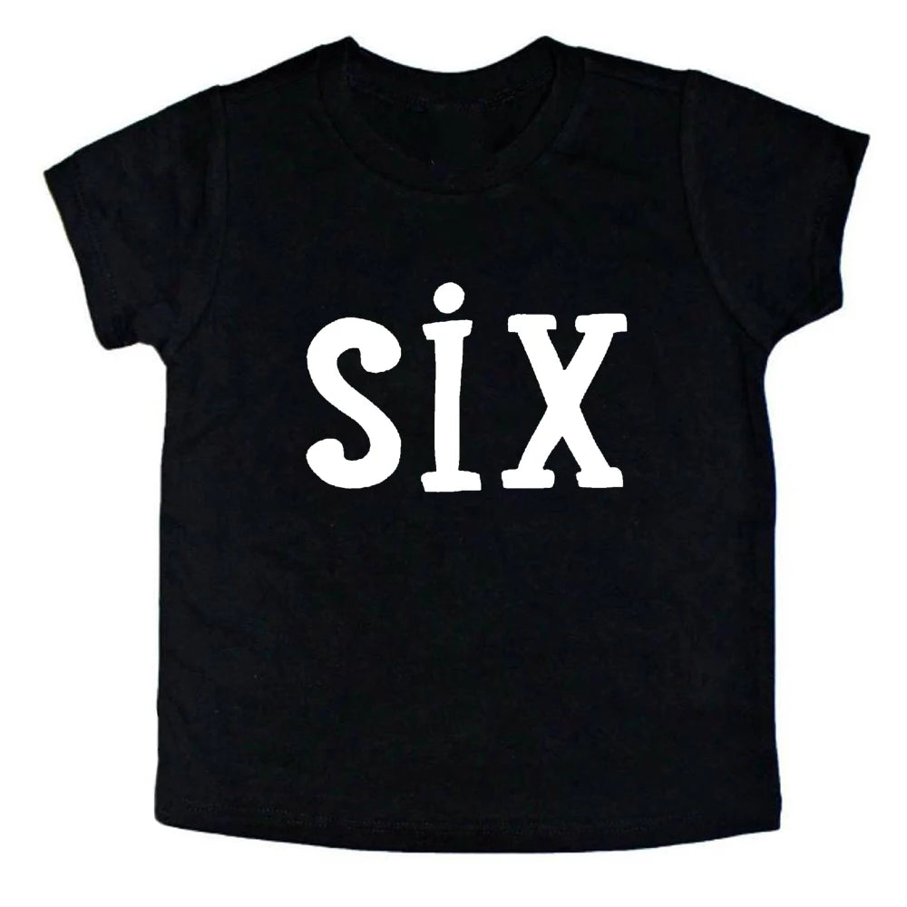 Kid's Birthday Tee Birthday Boy Birthday Girl Age Tee Shirts Short Sleeve Baby Fashion T-shirts Hot Birthday Design Drop Ship