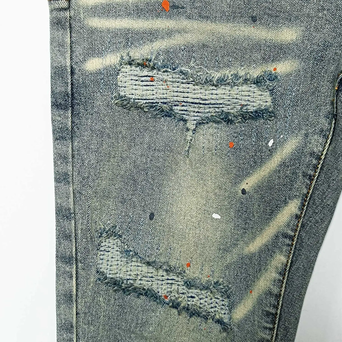 Wholesale Streetwear Jeans Pleated Tapered Trousers Men Elastic Damaged Beggi Pants Slim Fit Jeans