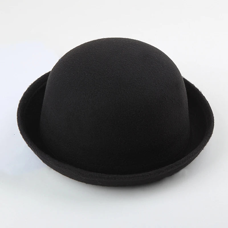 Women's Fedoras Hats Fall Winter Fashion Warm Wool Felt Retro Vintage Animal Cap Not Deformed Fedoras Caps For Women
