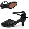 Outdoor square Latin Dance Shoes Adult Women's Mid-heel Dance Shoes Women's Summer Soft Bottom Ballroom Shoes