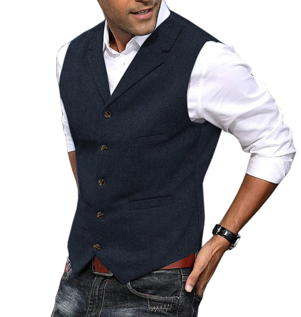 Casual Mens Brown Vest Silver Slim Fit V Neck Tuxedos School Party Green Waistcoat For Wedding Banquet Nightclub