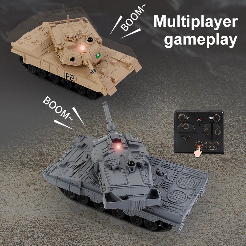 2024 New Arrival 2.4g Mini Military Wireless Remote Control Toy Vehicle Rc Battle Tank for Children & Kids