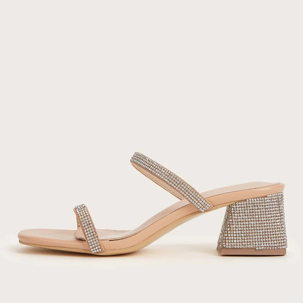2021 Fashion Diamond Sandals and slippers Women Ladies Shoes Rhinestones Heel Shiny Sandals Women